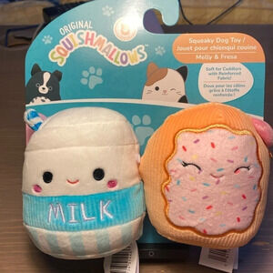 Squishmallows Melly & Fresa squeaky dog toys​